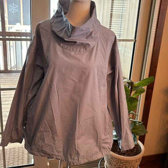 Eileen Fisher Funnel Neck Cotton/Nylon Pullover Jacket - S/P. - Picture 1 of 8